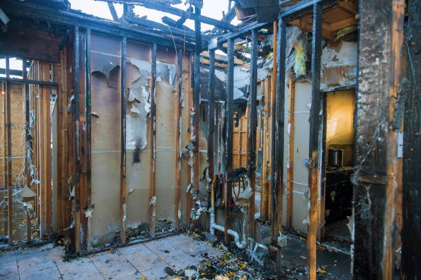 Professional Fire Damage Removal technician working in Columbia City, IN